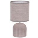TL830 Bright Star BROWN BROWN RIBBED CERAMIC BASE FABRIC SHADE 1X40W SES