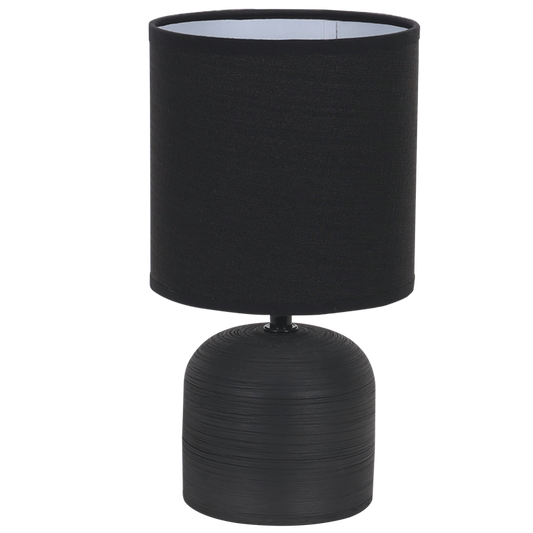 TL833 Bright Star BLACK BLACK CERAMIC BASE WITH FABRIC SHADE 1X40W SES