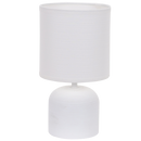 TL834 Bright Star WHITE WHITE CERAMIC BASE WITH FABRIC SHADE 1X40W SES