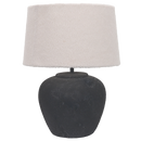 TL836 Bright Star BLACK BLK CERAMIC BASE WITH CREAM FABRIC SHADE 1X60W ES