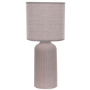 TL837 Bright Star BROWN BROWN CERAMIC BASE WITH FABRIC SHADE 1X60W ES