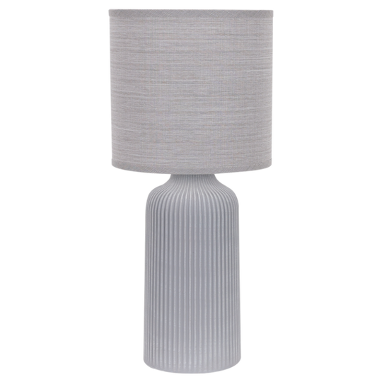 TL838 Bright Star GREY GREY CERAMIC WITH CREAM SHADE 1X60W ES