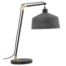 TL841 Bright Star BLACK METAL&PET TABLE LAMP MARBLE BASE GREY FELT SHADE