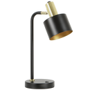 TL846 Bright Star BLACK BLACK&GOLD WITH INNER GOLD MOVEABLE HEAD 1X40W ES