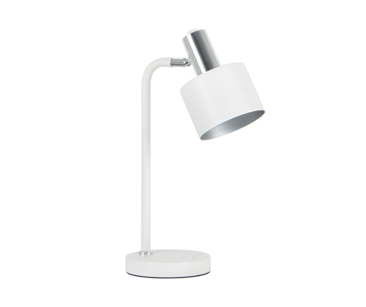 TL847 Bright Star WHITE WH&CHROME INNER SILVER MOVEABLE HEAD1X40W ES