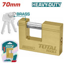 Total Heavy Duty Brass Block Padlock 70Mm Professional TLK32703