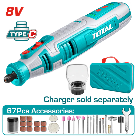 Total 8v Cordless Mini Grinder Tmgli0801