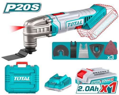 Total 20v P20s Cordless Multi-tool Kit Tmli20228