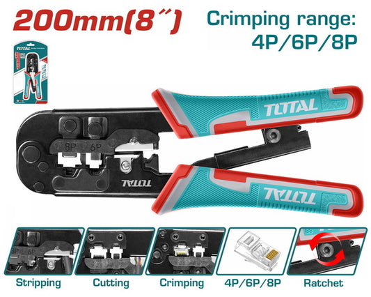Total Modular Plug Crimper 8"/200Mm Professional TMPCN5468R