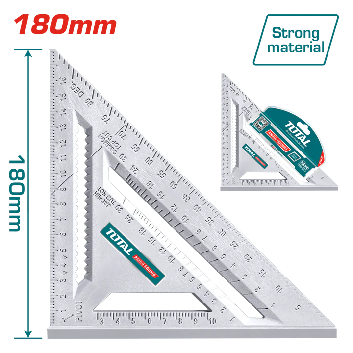Total Angle Square 180Mm Plastic Professional TMT61212