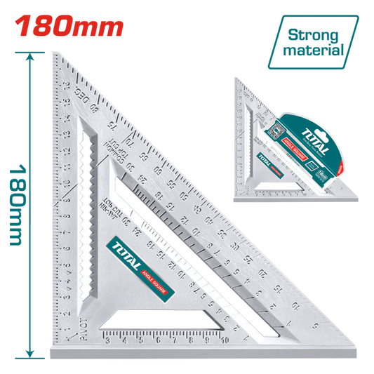 Total Angle Square 180Mm Plastic Professional TMT61212