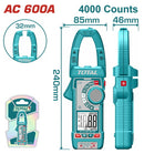 Total Digital Ac Clamp Meter Ac600A 4000 Counts Professional TMT766001
