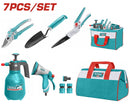 Total 7 Pcs Garden Tools Set With Canvas Bag Tos23048