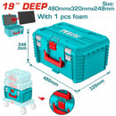 Total 4-Piece Foldable Tool Box + Trolley Combo
