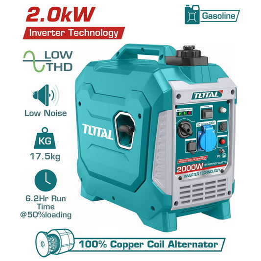 Total Inverter Gasoline Generator 2.0Kw Professional TP523006