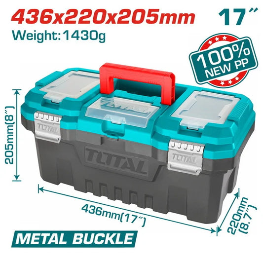 Total 17" Plastic Tool Box Professional TPBX0172