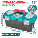Total 17" Plastic Tool Box Professional TPBX0172