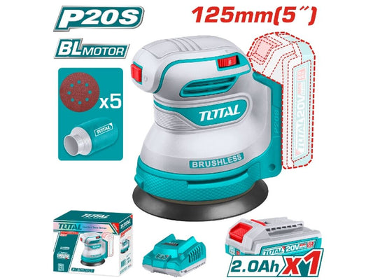 Total 20v P20s Cordless Palm Sander Solo 12000rpm Tpsli2014