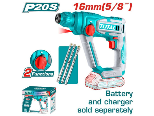Total 20v P20s Cordless Rotary Hammer Kit 850rpm Promo Price Subject To Change Without Notice Trhli201681