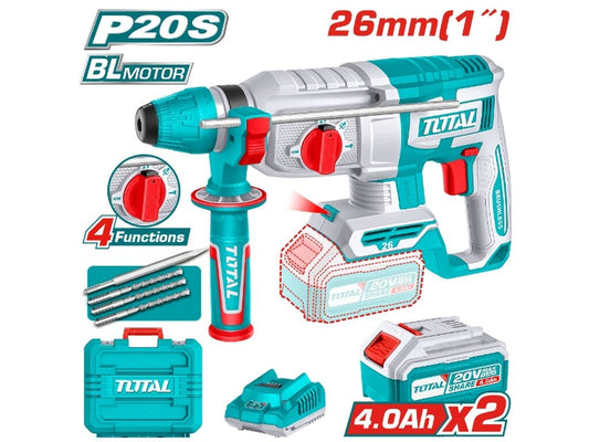 Total 20v P20s Cordless Rotary Hammer Kit 1100rpm Promo Price Subject To Change Without Notice Trhli212282