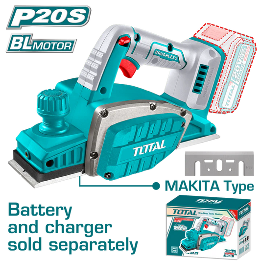 Total 20v P20s Cordless Planer Solo Trli20401