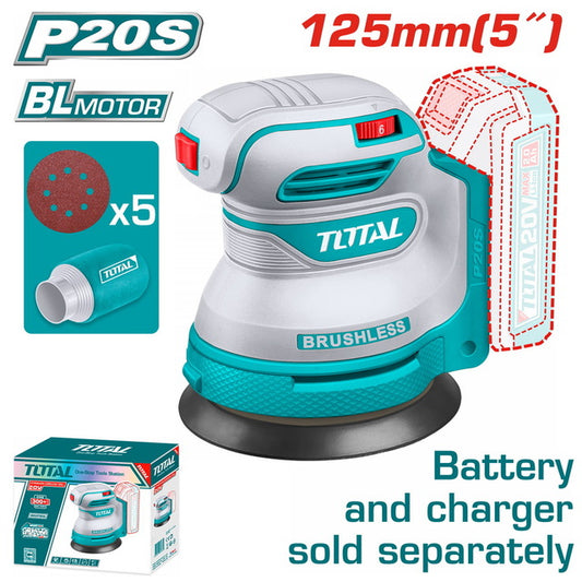 Total 20v P20s Cordless Random Orbit Sander 13000rpm Trosli2002