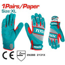 Total Mechanic Gloves With Impact Protection  Xl Size Professional TSP1806-XL