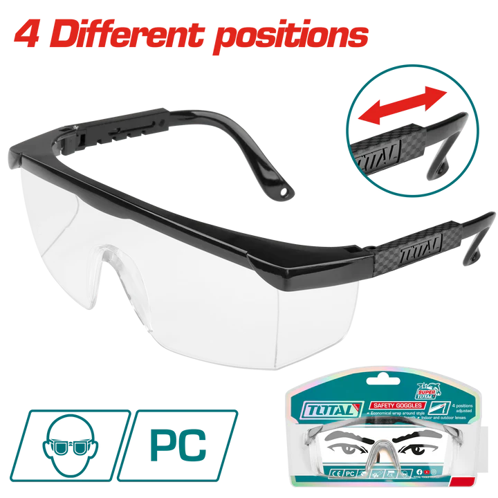 Total Safety Goggles Adjustable Professional TSP301