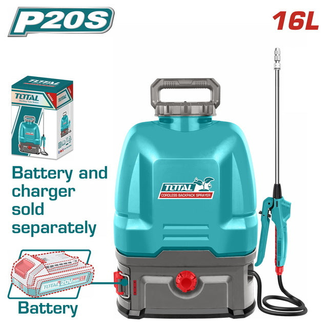 Total 20v P20s Cordless Garden Sprayer Solo Tool Only 16 Litre TSPLI2016