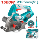Total 1500w Wall Chaser 125mm With Dust Exhaust Pipe Twlc1256