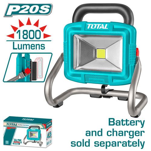 Total Cordless Portable Spot Work Lamp Solo 1800 Lumens Twli2025
