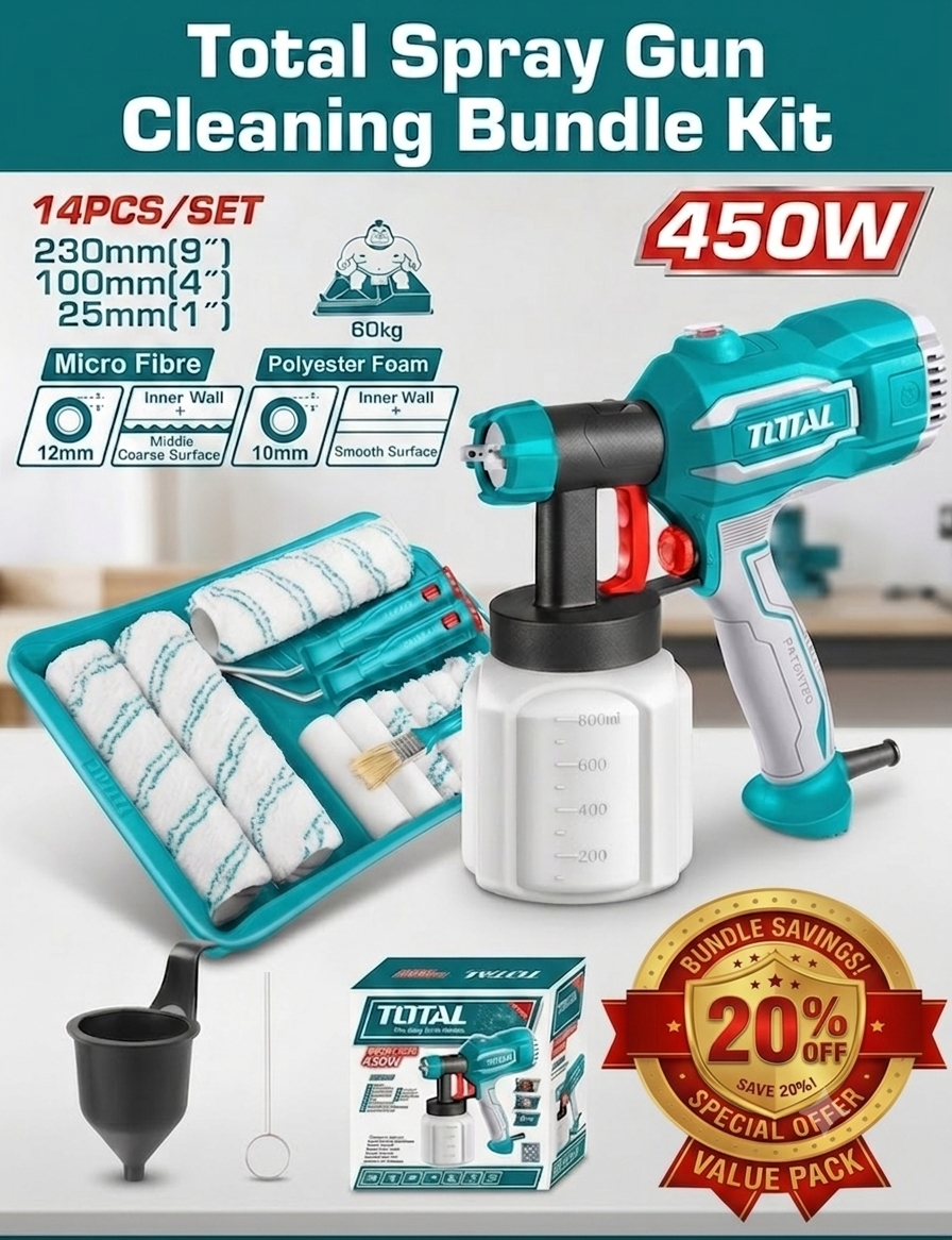 Total Spray Gun Cleaning Bundle Kit