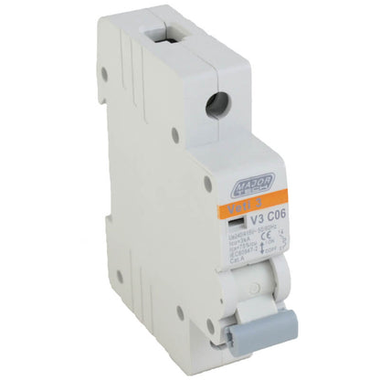 6A Single Pole Miniature Circuit Breaker (MCB) | C-Curve | 3kA | VETi