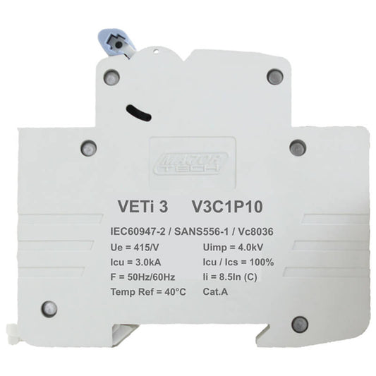 6A Single Pole Miniature Circuit Breaker (MCB) | C-Curve | 3kA | VETi