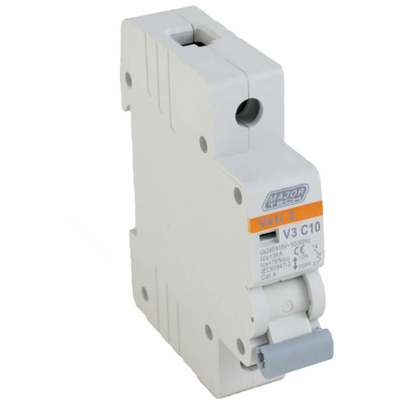 6A Single Pole Miniature Circuit Breaker (MCB) | C-Curve | 3kA | VETi