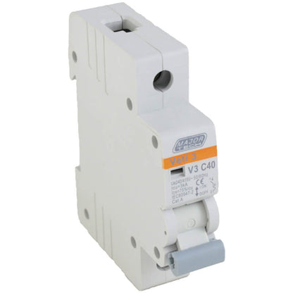 40A Single Pole Miniature Circuit Breaker (MCB) | C-Curve | 3kA | VETi