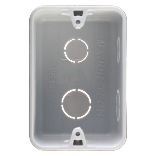 Major Tech 4 x 2 Wall Box | 100mm x 50mm | Flame Retardant | Reinforced Mounting