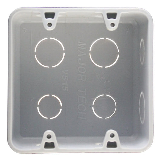 Major Tech 4 x 4 Wall Box | 100mm x 100mm | Flame Retardant | Reinforced Mounting