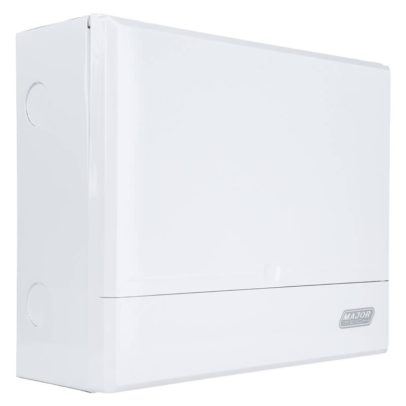 8-10 Way Surface Mount Distribution Board - Durable Metal Tray with Adjustable DIN Rail