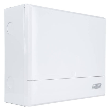 8-10 Way Surface Mount Distribution Board - Durable Metal Tray with Adjustable DIN Rail