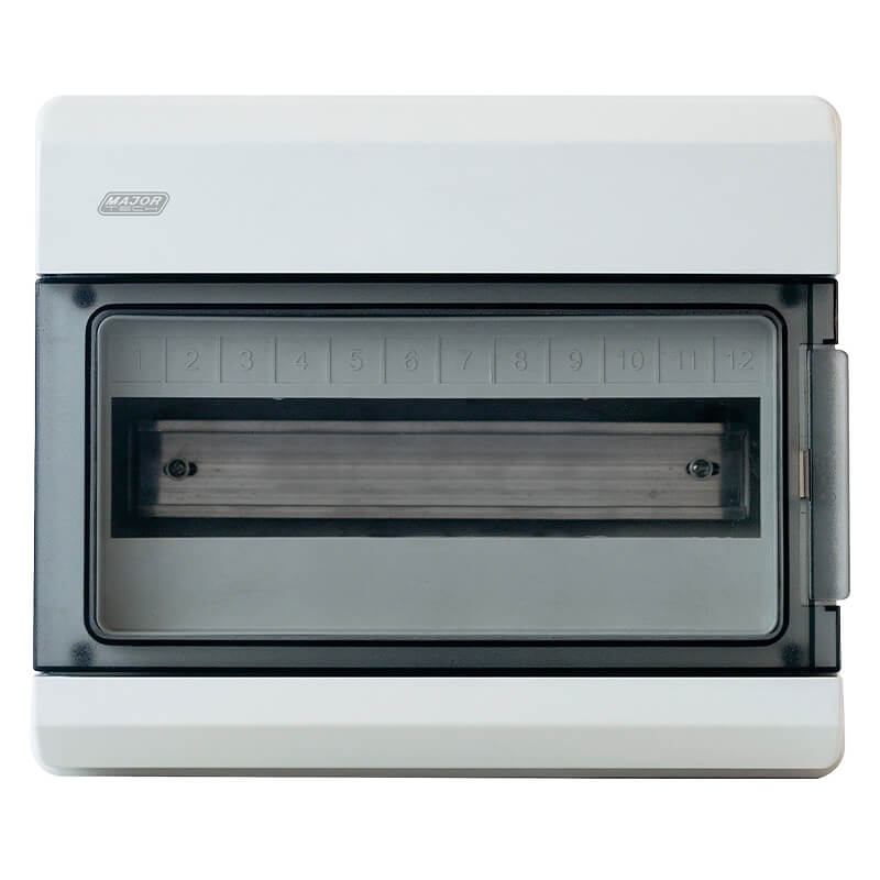 VETi 12-Way Surface Mount DB Board | IP66 Weatherproof | Smoked Cover