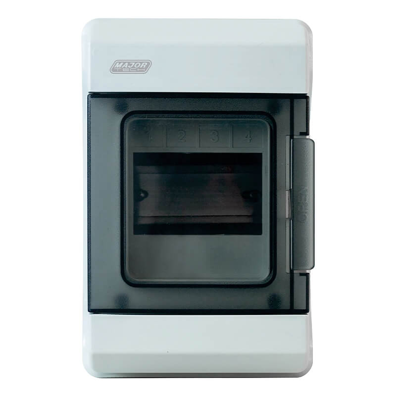 VETi 4-Way Surface Mount DB Board | IP65 Weatherproof | Smoked Cover