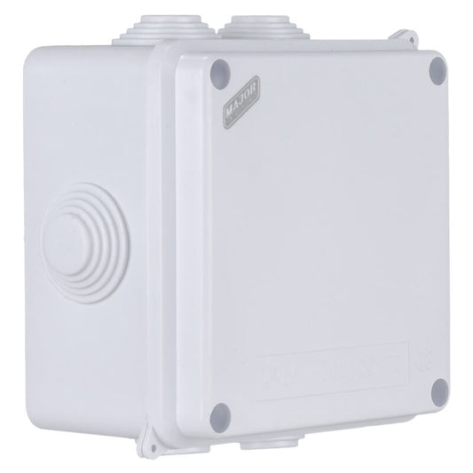 IP65 Square Junction Box with Rubber Glands | 100mm x 100mm x 70mm | IK08 Rated
