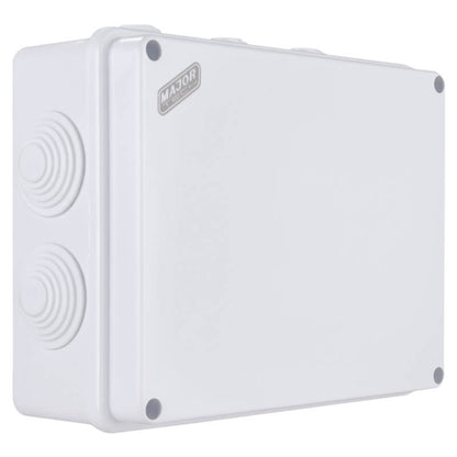 IP65 Rectangular Junction Box with Rubber Glands | 200mm x 155mm x 80mm | IK08 Rated