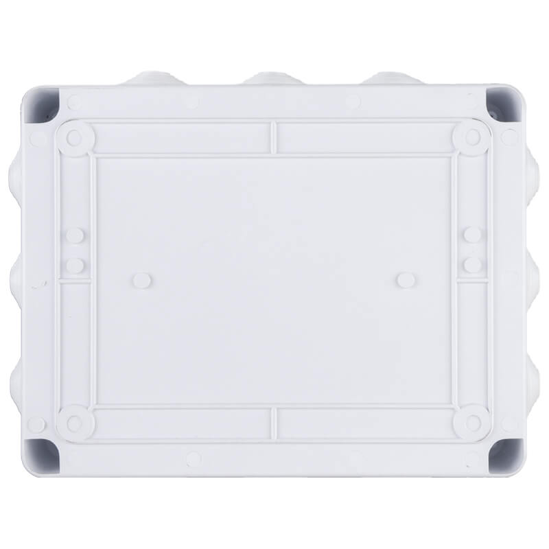 IP65 Rectangular Junction Box with Rubber Glands | 255mm x 200mm x 80mm | IK08 Rated