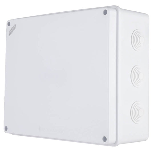 IP65 Rectangular Junction Box with Rubber Glands | 300mm x 250mm x 120mm | IK08 Rated