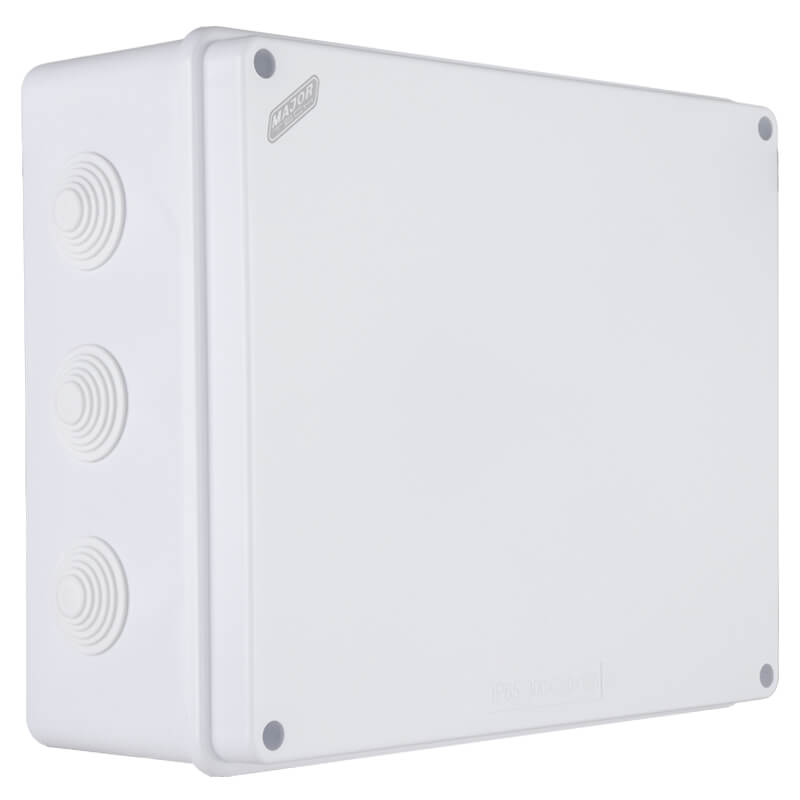 IP65 Rectangular Junction Box with Rubber Glands | 300mm x 250mm x 120mm | IK08 Rated