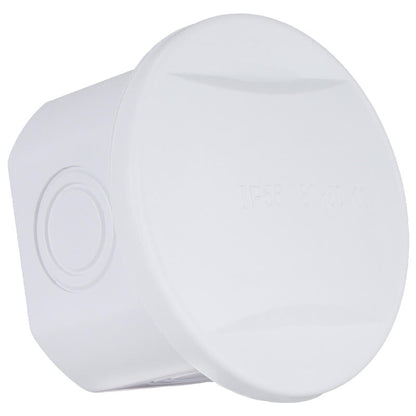 IP55 Weatherproof Round Junction Box Ø80x50mm - Durable ABS Enclosure