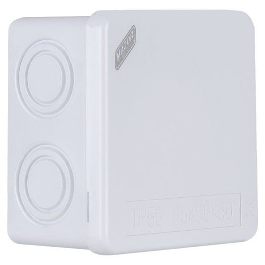 IP55 Weatherproof Square Junction Box 85x85x50mm - High-Impact ABS Enclosure