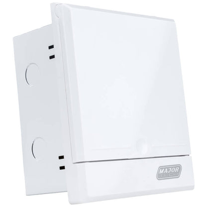 2-4 Way Flush Mount Distribution Board - Compact Metal Tray with Adjustable DIN Rail